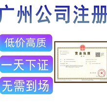 廣州工商營業(yè)執(zhí)照代辦服務 專業(yè)、高效、省心